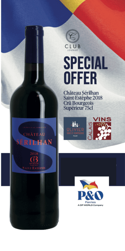 Get your free bottle of Wine in our stores if you travel on club lounge P&O